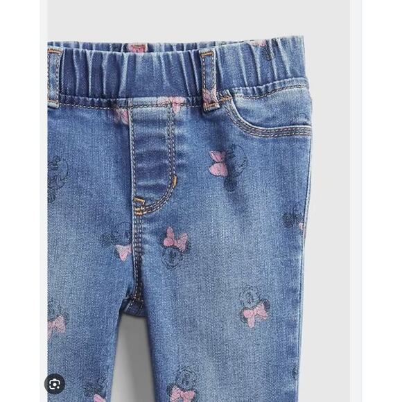BabyGAP Disney Minnie Mouse Jeggings Jeans Leggings with Washwell Girls Size 2 E - Picture 2 of 12